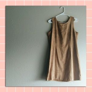 Vintage Faux Suede 1970s Style Dress 